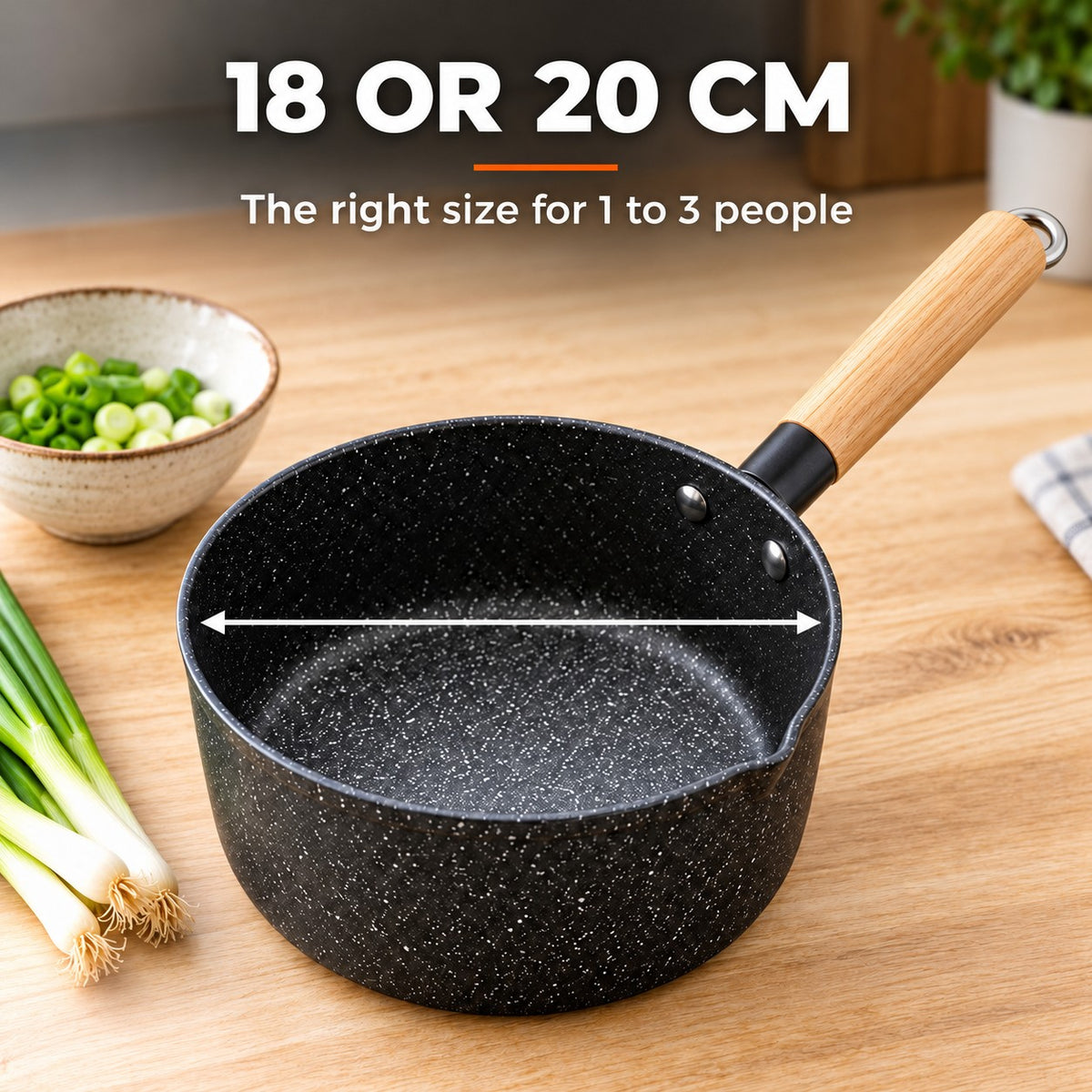 Le Yuki – Small wok saucepan for induction, 18 OR 20 CM: The right size for 1 to 3 people