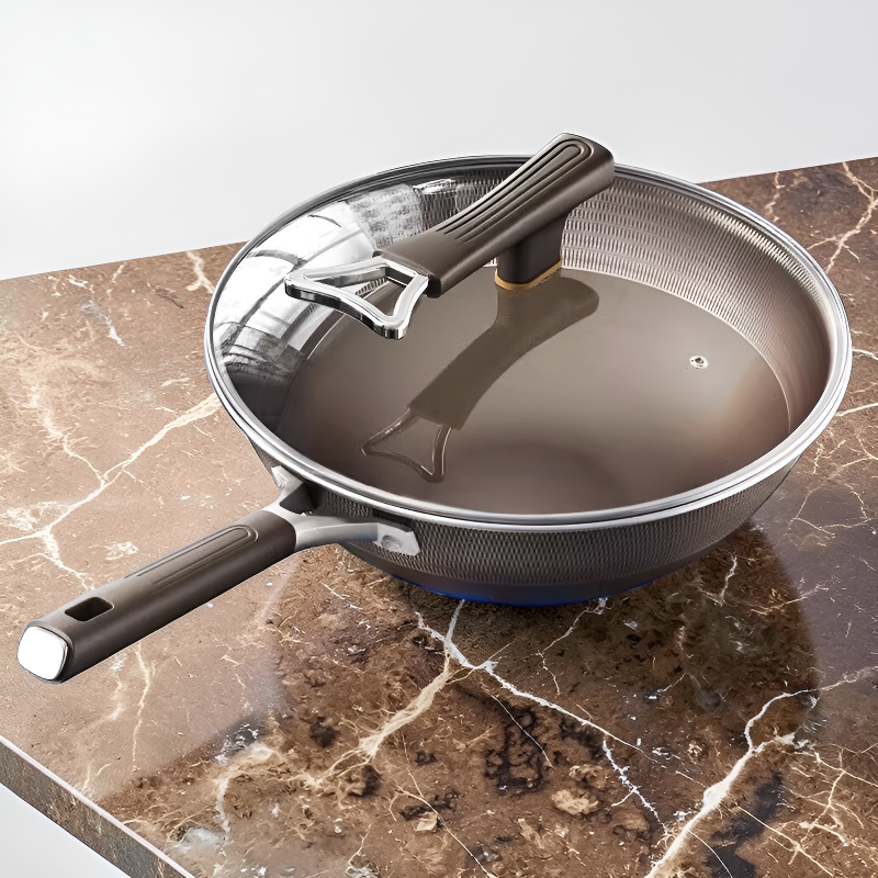 Non-stick titanium induction wok