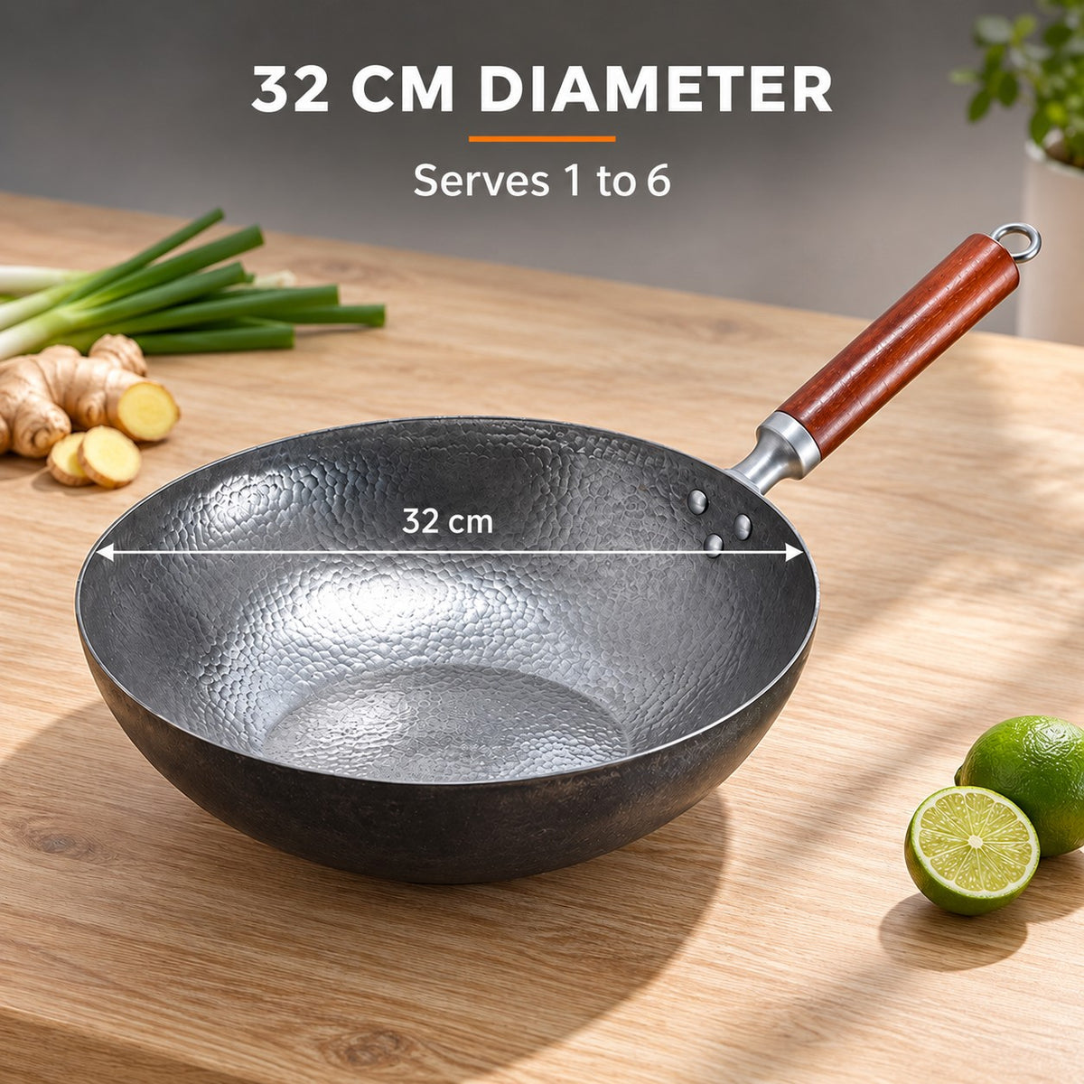 The Senjo Induction Wok, 32 CM DIAMETER: Serves 1 to 6