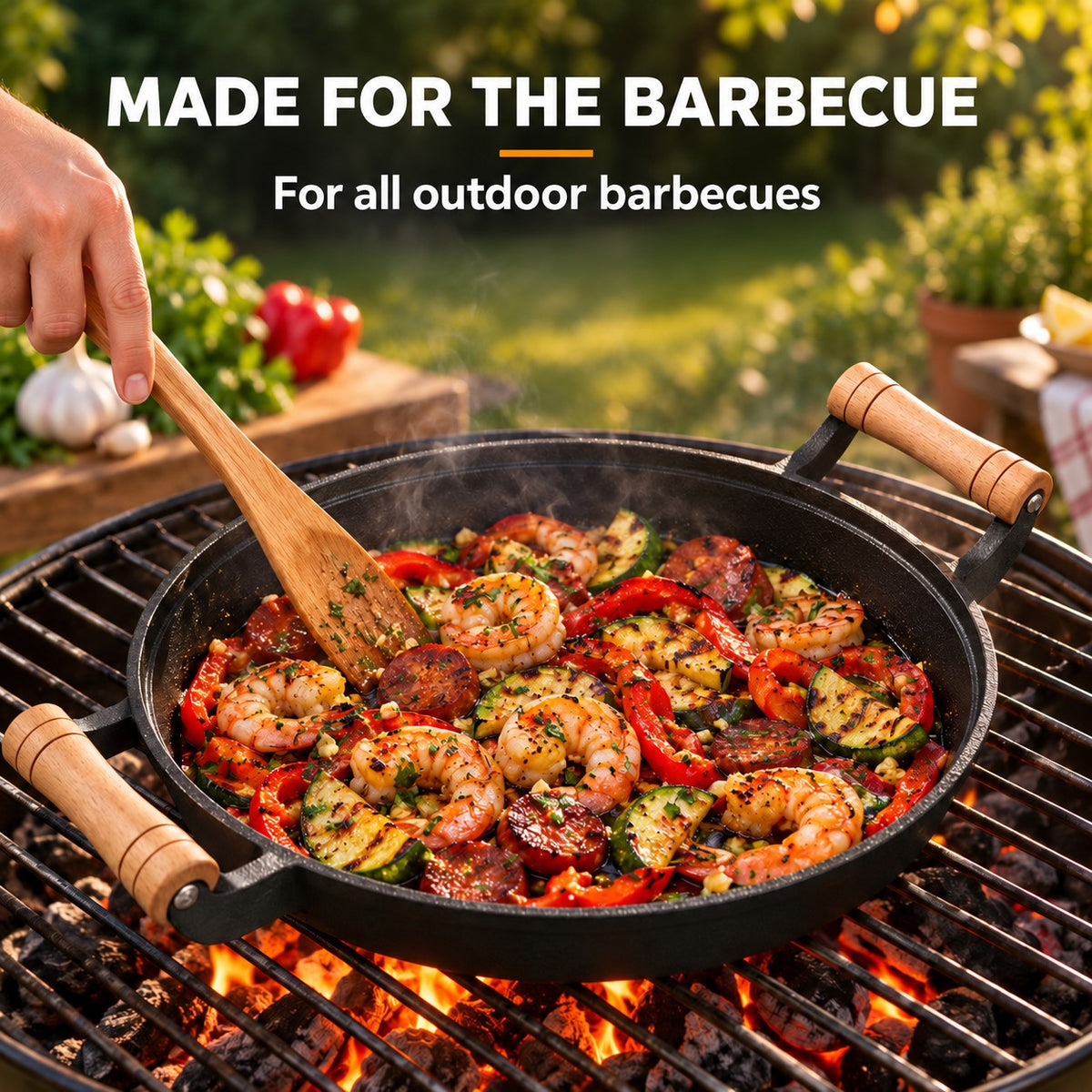 The Gamaksan Barbecue Wok, MADE FOR THE BARBECUE: For all outdoor barbecues