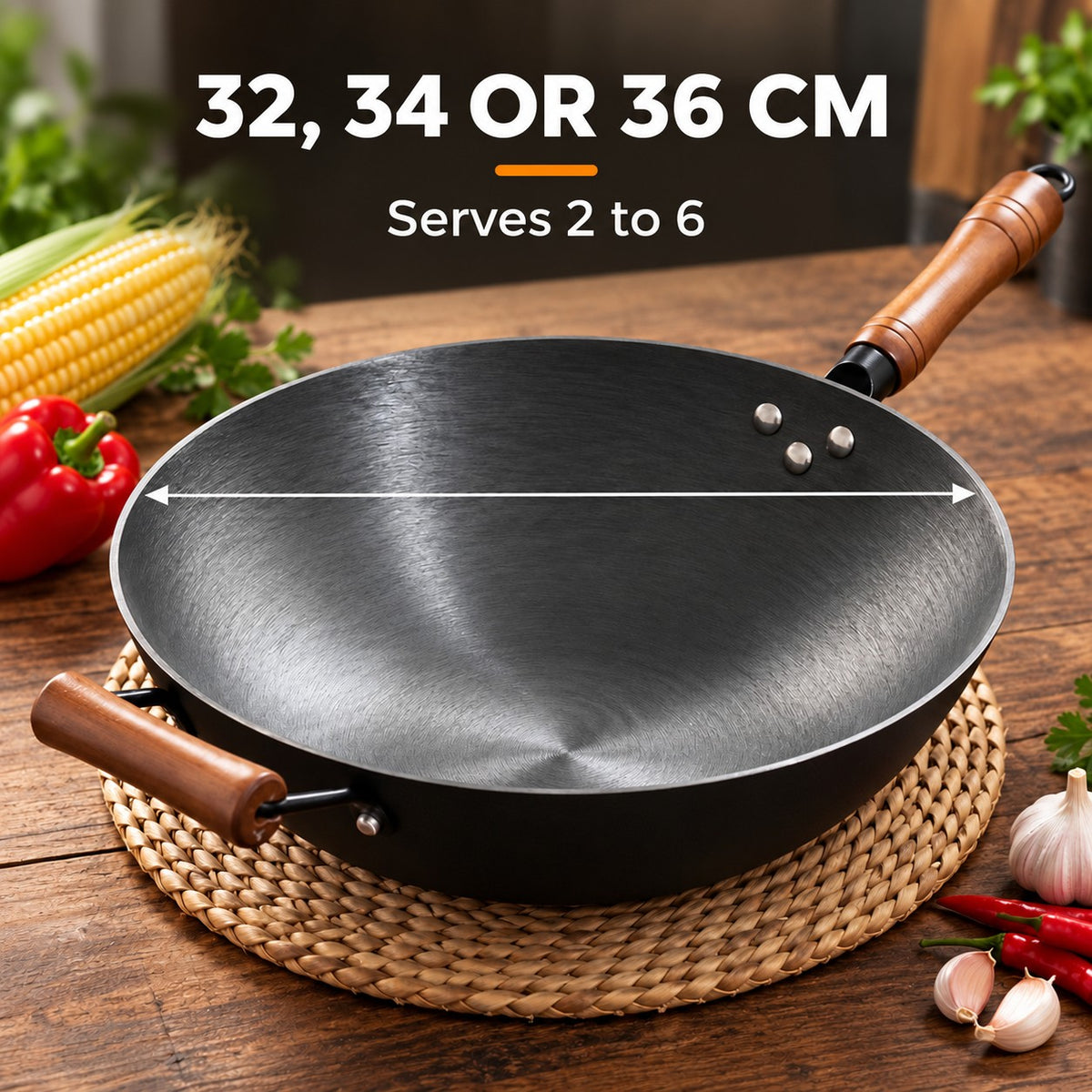 The Namsan Wok Gas Barbecue, 32, 34 OR 36 CM: Serves 2 to 6
