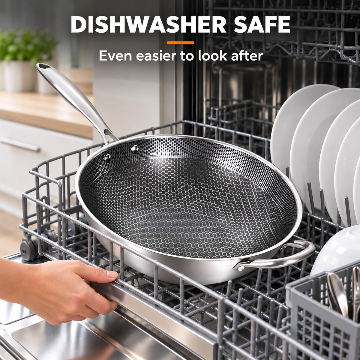 The Kitaka Wok for Induction, DISHWASHER SAFE: Even easier to look after