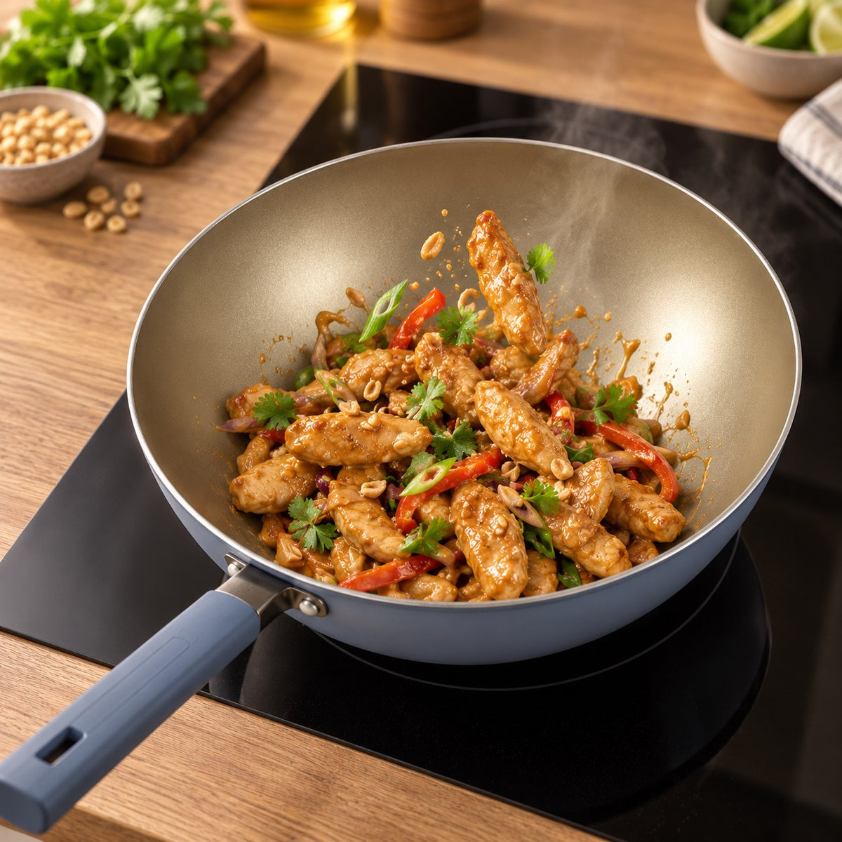 Wok with lid Image